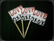 Love Theme Party Supply Toothpick Flag Food Pick Design 2